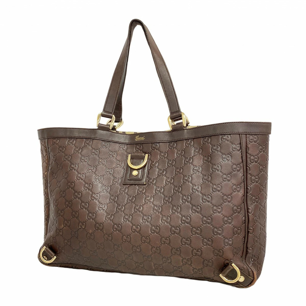 Tote Bag Guccissima Abbey Leather Brown